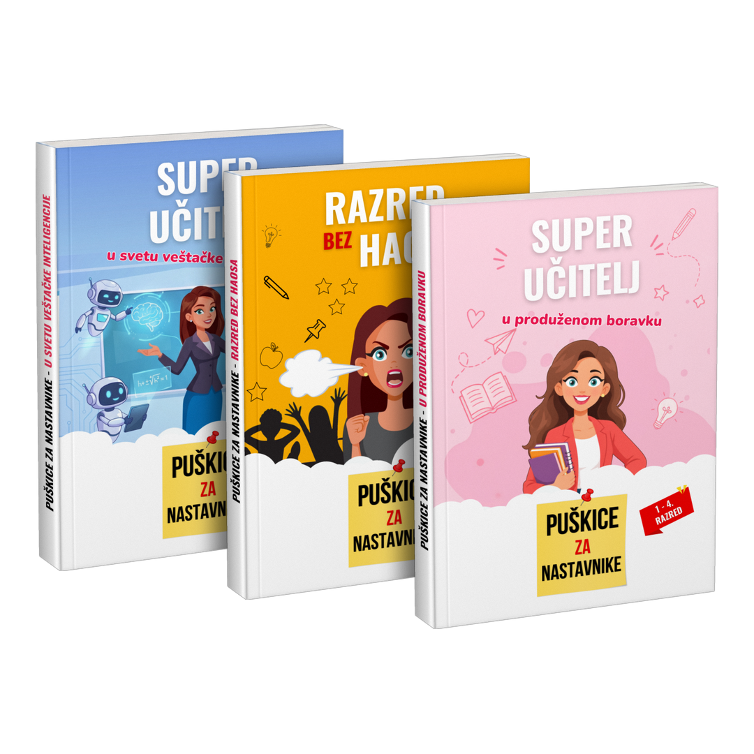 Paket: „Super učitelj u svetu veštačke inteligencije” + „Razred bez haosa” + „Super učitelj u produženom boravku”