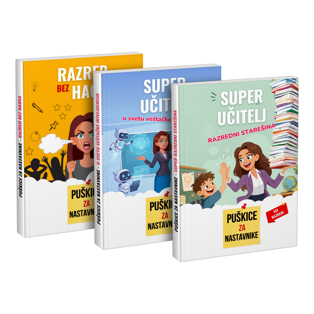 Paket: „Razred bez haosa” + „Super učitelj u svetu veštačke inteligencije” + „Super učitelj razredni starešina”