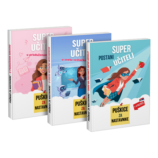 Paket: „Super učitelj u produženom boravku” + „Super učitelj u svetu veštačke inteligencije” + „Postani super učitelj”