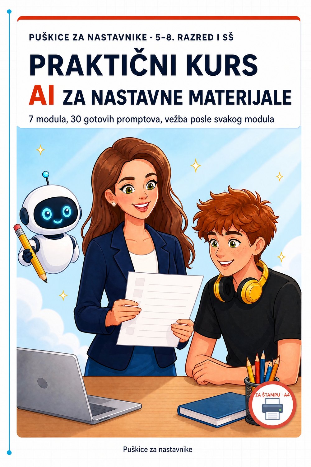 Praktični kurs AI za nastavne materijale — strana 1